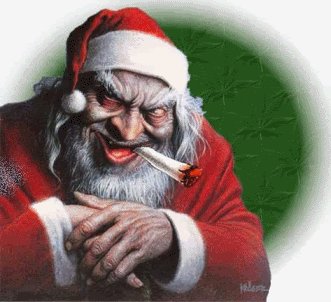 santa smoking a blunt